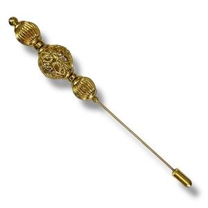 Vintage Goldtone Stick Pin Brooch Lapel Pin Hat Pin Coat Pin